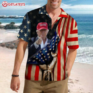 Donald Trump Make America Great Again American Flag Hawaiian Shirt (1)