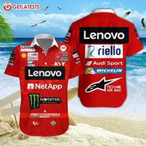 Ducati Lenovo Team Hawaiian Shirt And Shorts (2)