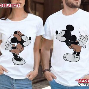 Mickey and Minnie Mouse Kiss Couple Matching Shirts (1)
