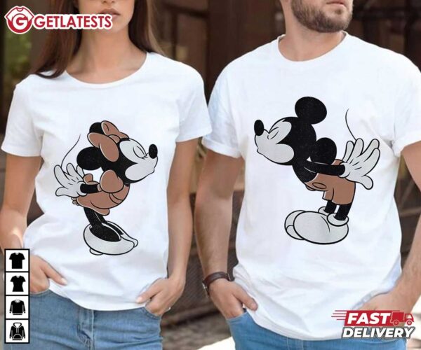 Mickey and Minnie Mouse Kiss Couple Matching Shirts (1)