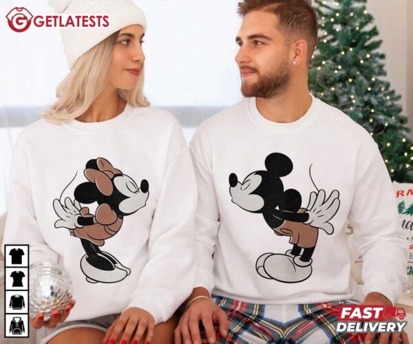 Mickey and Minnie Mouse Kiss Couple Matching Shirts (2)