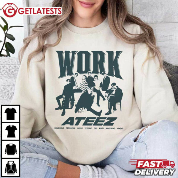 Ateez Work Golden Hour Album T Shirt