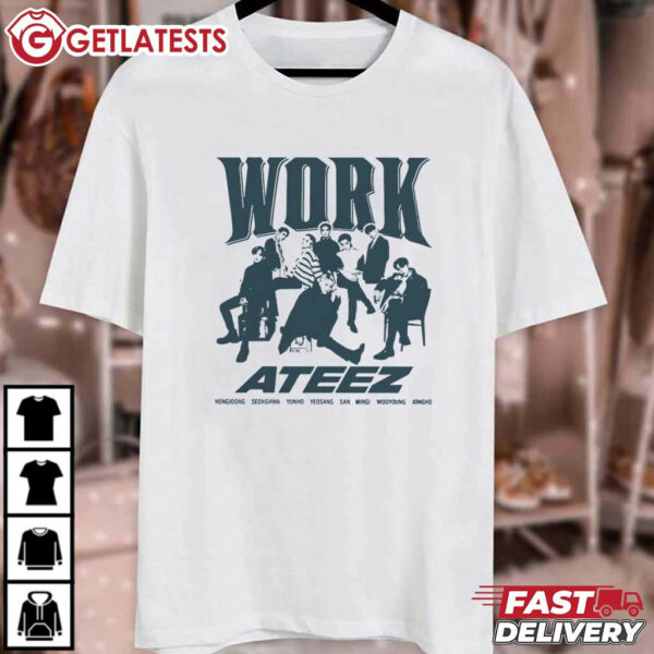 Ateez Work Golden Hour Album T Shirt