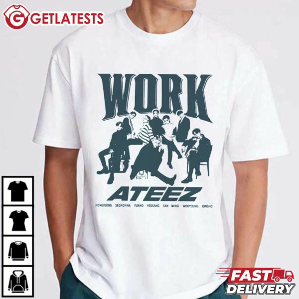 Ateez Work Golden Hour Album T Shirt