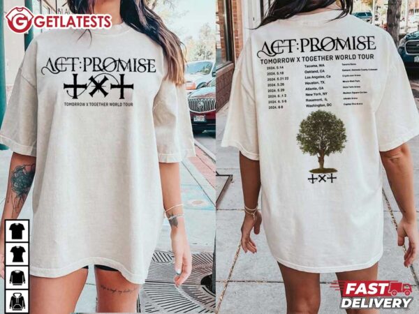 Tomorrow x Together World Tour Act Promise TxT T Shirt (2)