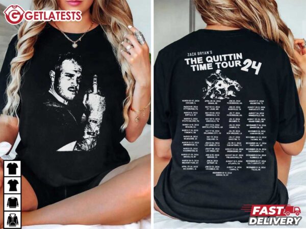 Zach Bryan The Quittin Time Tour 24 T Shirt (1)