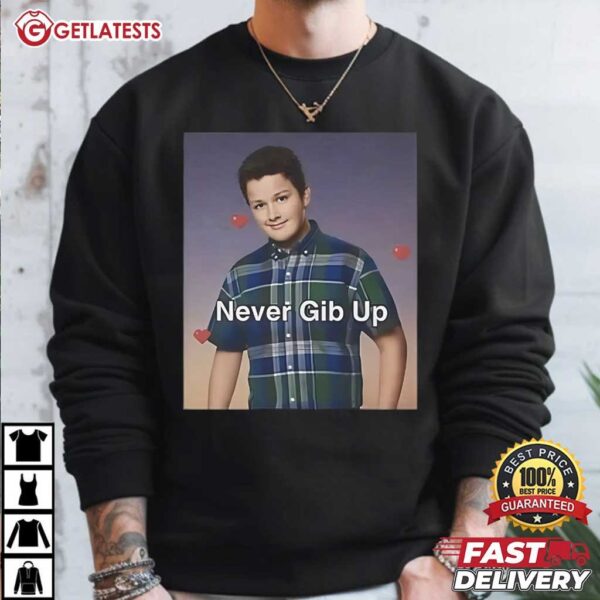 Never Gib Up Funny Gibby Meme T Shirt (4)