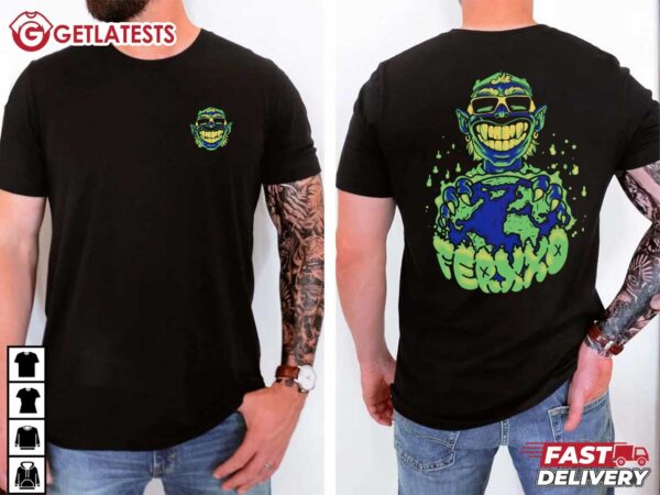 Feid Monster Ferxxo on Top of World T Shirt (2)