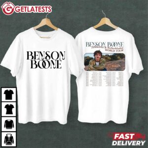 Benson Boone Fireworks and Rollerblades World Tour 2024 T Shirt (2)