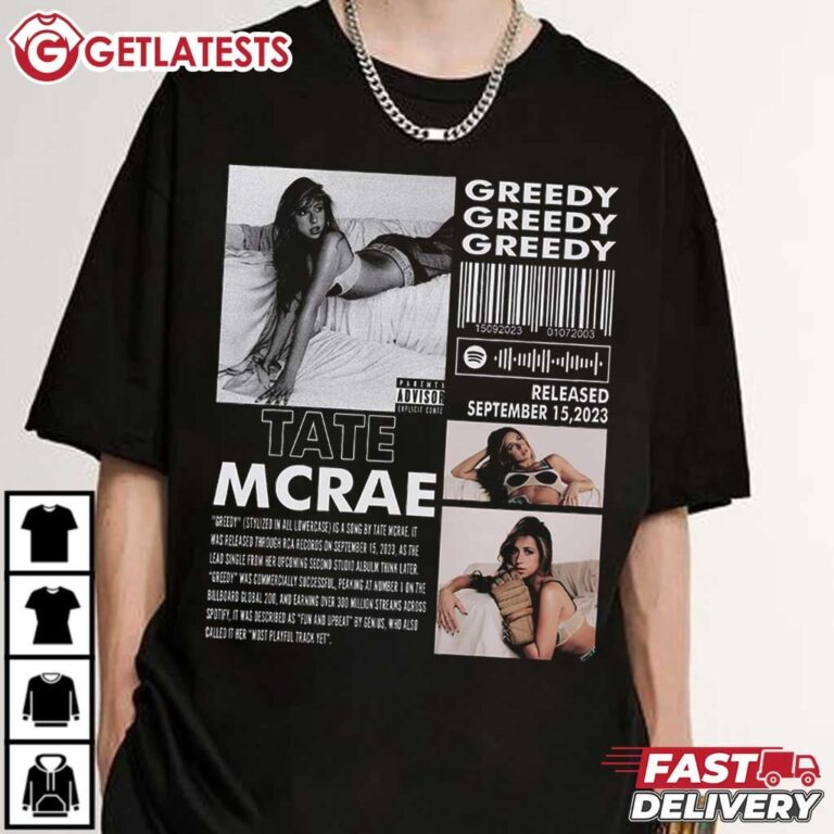 Camicia Retrò Tate McRae – Ristampa Tour Da Collezione, Unisex, Tutte Le Taglie (Modello 22D307)