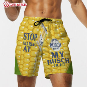 Stop Staring At My Busch Light Corn Beach Shorts (3)