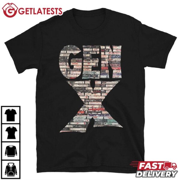 Gen X 80’s Rock Cassettes T Shirt (1)