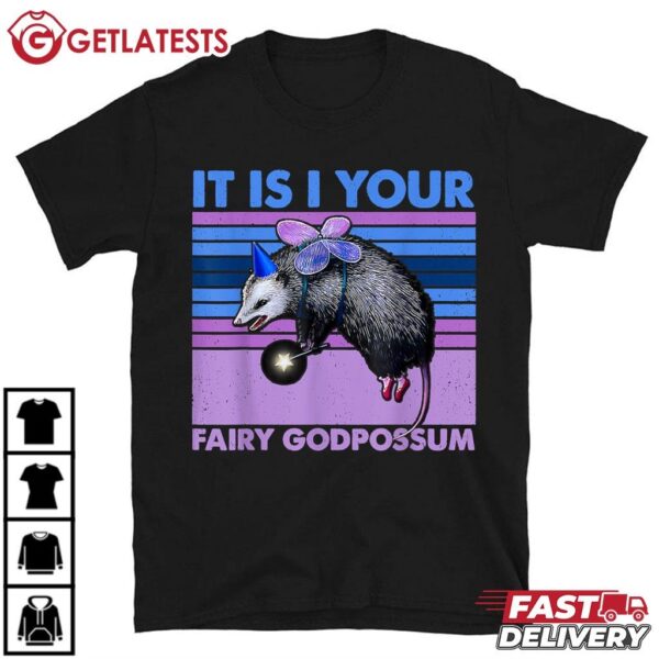 It Is I Your Fairy Godpossum Retro Opossum Lover T Shirt (1)