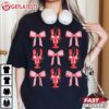 Pink Bow Cute Coquette Crawfish Clean Girl Aesthetic T Shirt (2)