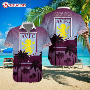 Aston Villa Football Club Summer Hawaiian Shirt