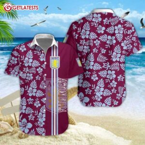 Aston Villa FC Floral Hawaiian Shirt