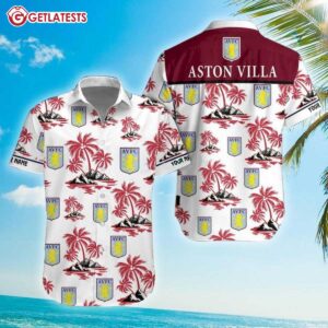 Aston Villa FC Custom Name Island Vintage Hawaiian Shirt