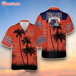 Chicago Bears Palm Tree Hawaiian Shirt