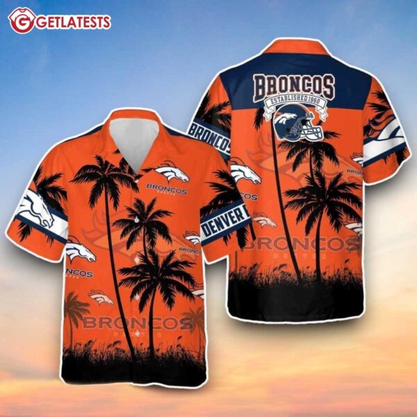 Denver Broncos Vintage Hawaiian Shirt