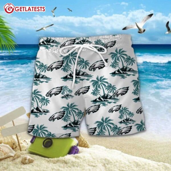 Philadelphia Eagles Tropical Hawaiian Shirt And Shorts (2)