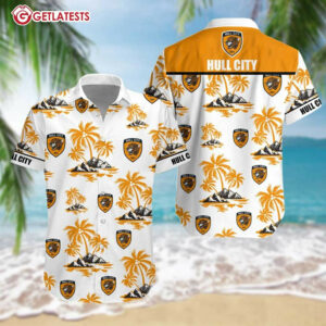 Hull City EPL Palm Tree Island Summer Hawaiian Shirt