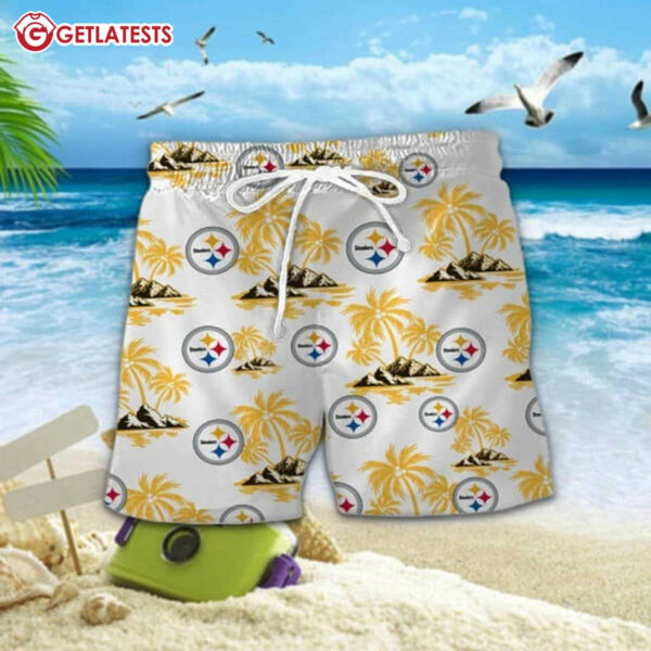 Pittsburgh Steelers NFL Tropical Hawaiian Shirt And Shorts (1)