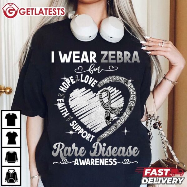 I Wear Zebra Rare Disease Awareness T Shirt (3)