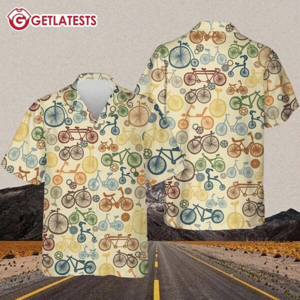 Cycling Vintage Biker Hawaiian Shirt (3)