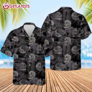 Gothic Skull Black Hawaiian Shirt (1)