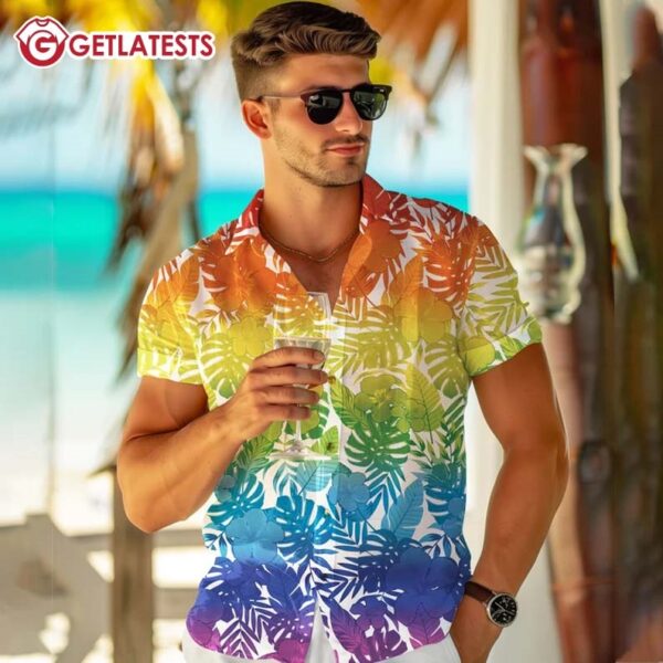 LGBT Pride Month Hibicus Hawaiian Shirt (2)