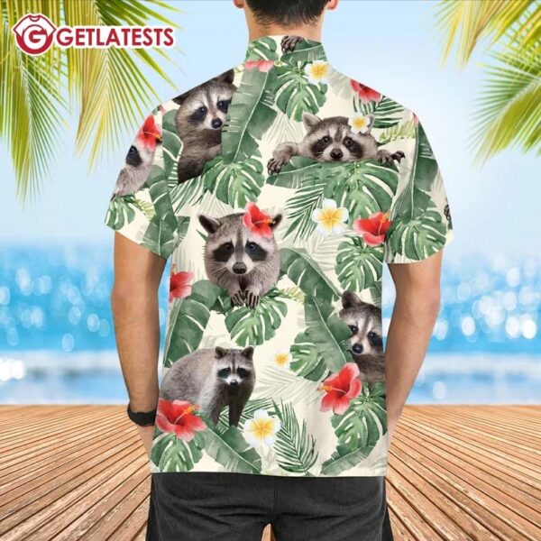 Racoon Lovers Gift Racoon Tropical Hawaiian Shirt (3)