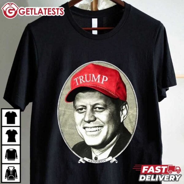 John F. Kennedy Trump Hat T Shirt (1)