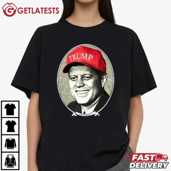 John F. Kennedy Trump Hat T Shirt (3)