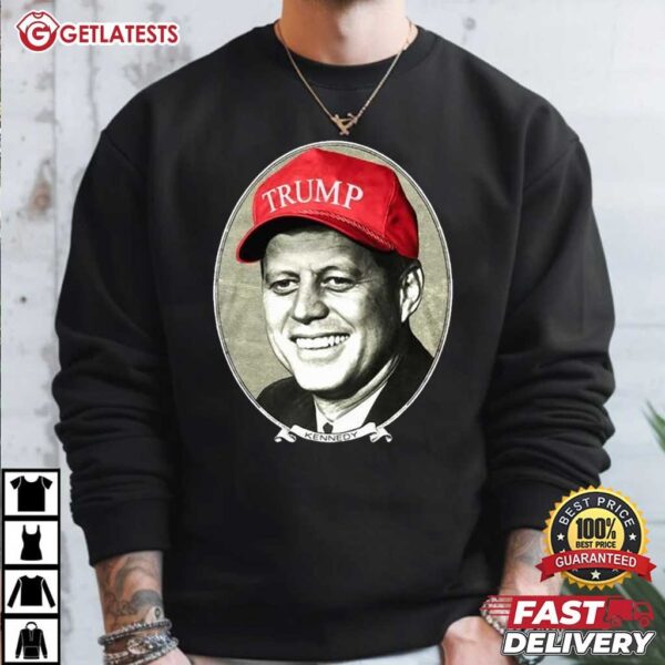 John F. Kennedy Trump Hat T Shirt (4)