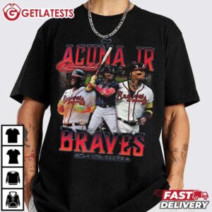 Ronald Acuña Jr. Atlanta Braves Retro Baseball T Shirt (2)