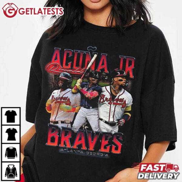 Ronald Acuña Jr. Atlanta Braves Retro Baseball T Shirt (3)