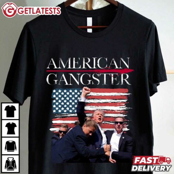 Trump Shot American Gangster T Shirt (3)