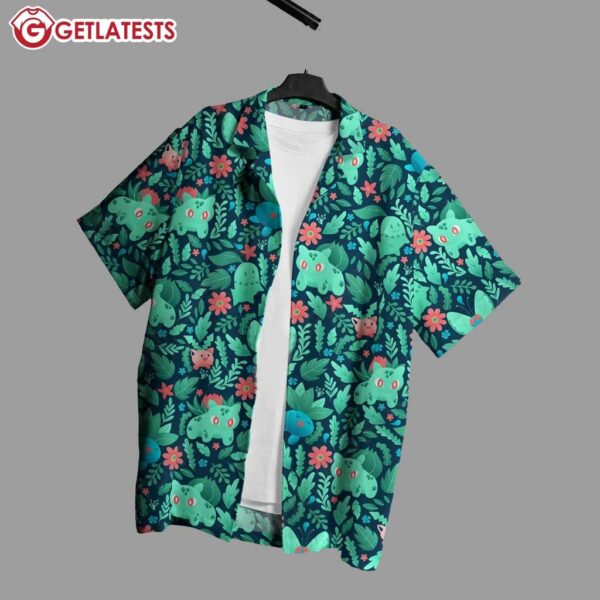 Bulbasaur Oddish Anime Hawaiian Shirt and Shorts (2)