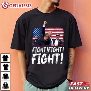 Trump Fight Fight Fight God Bless Trump T Shirt (2)