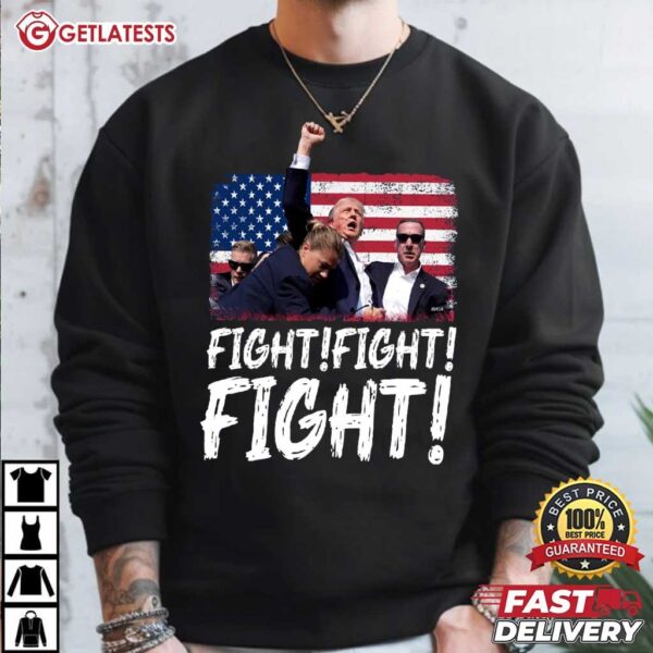 Trump Fight Fight Fight God Bless Trump T Shirt (4)