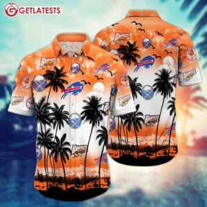 Buffalo Sports Palm Tree Summer Hawaiian Shirt
