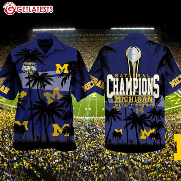 Michigan Wolverines National Champions Blue Summer Hawaiian Shirt