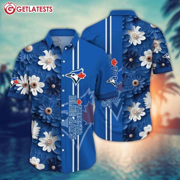 Toronto Blue Jays Blue Daisy Delight Aloha Shirt