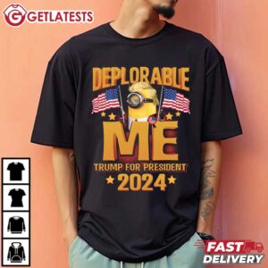 Deplorable me Trump for President 2024 Minion T Shirt (2)