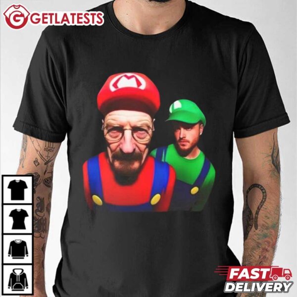 Walter Mario and Jesse Luigi Breaking Bad T Shirt (1)