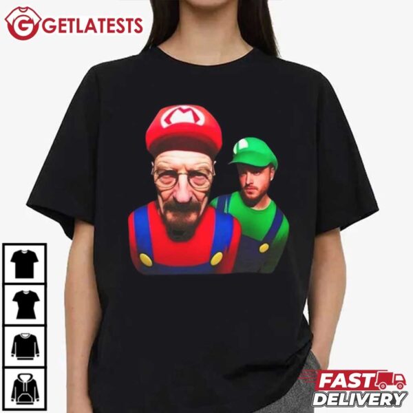 Walter Mario and Jesse Luigi Breaking Bad T Shirt (2)