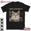 Rage Is Consuming Me Silly Staring Cat Meme T Shirt (3)