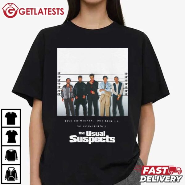 The Usual Suspects Five Criminals One Line Up T Shirt (3)