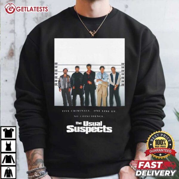 The Usual Suspects Five Criminals One Line Up T Shirt (4)