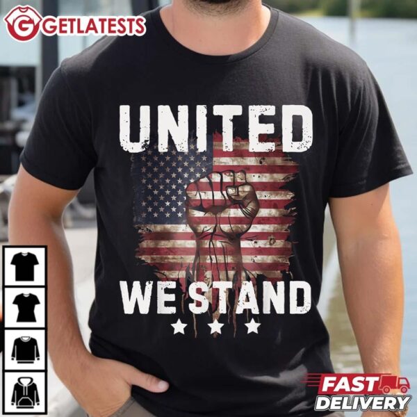 United We Stand Patriotic USA Flag T Shirt (3)